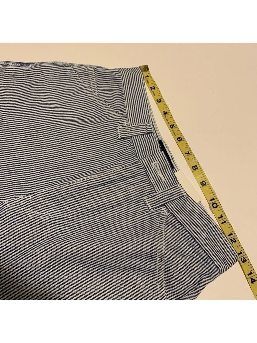 AUSTIN CLOTHING COMPANY striped denim cropped carpenter jean pants vintage style - Picture 7 of 11